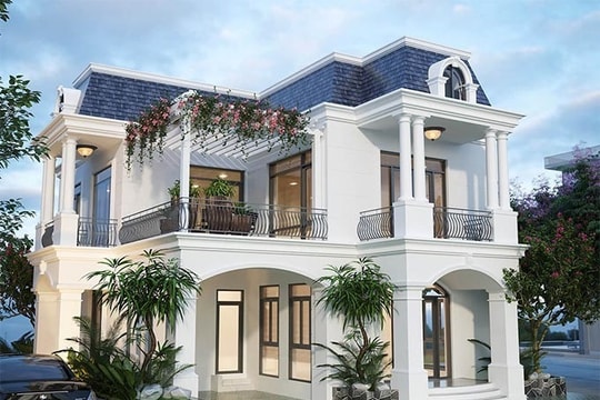 Biệt thự tân cổ điển 2 tầng tiện nghi, sang trọng như bước ra từ phim ảnh