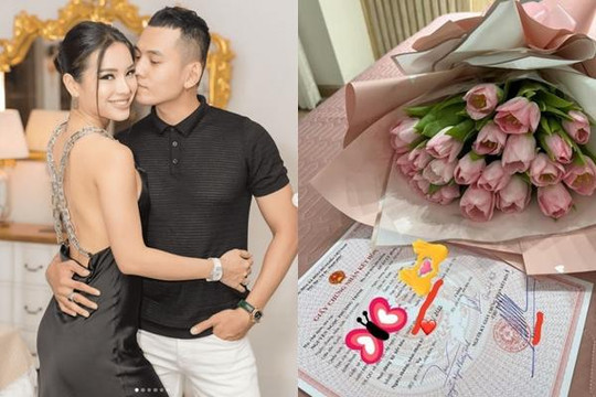 Phương Trinh Jolie khoe chứng nhận kết hôn Lý Bình đúng Valentine