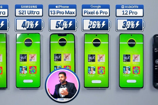 Đọ thời lượng pin Galaxy S22 Ultra và iPhone 13 Pro Max
