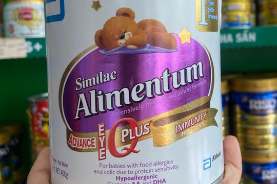 Abbott thu hồi sữa bột Alimentum nghi nhiễm khuẩn
