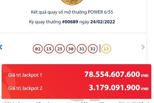 Vietlott “nổ’ lớn ở TP.HCM, bộ đôi Jackpot hơn 80 tỷ đồng đã có chủ