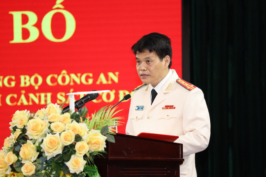 Trao quyết định bổ nhiệm tân Tư lệnh Bộ Tư lệnh Cảnh sát cơ động