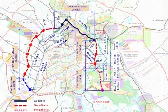 Đường vành đai 3 TP.HCM sẽ có 12,75km đi trên cao