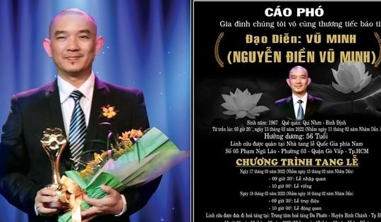 Thông tin tang lễ đạo diễn Vũ Minh