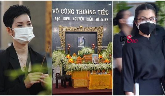 Xuân Lan, Tăng Thanh Hà thất thần tại tang lễ đạo diễn Vũ Minh