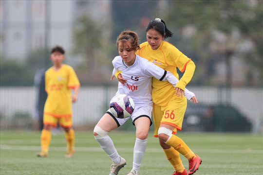 Khai mạc giải bóng đá nữ U19 Quốc gia 2022: Phong Phú Hà Nam cầm hoà Hà Nội