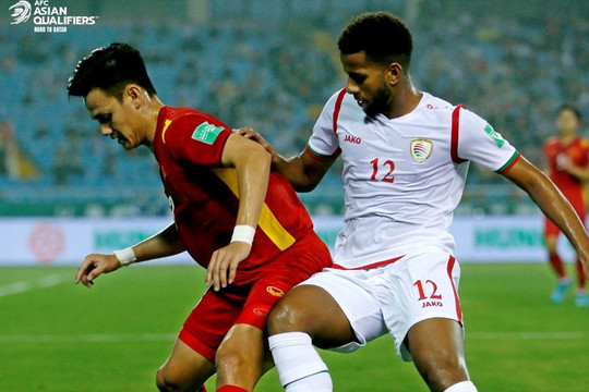 Tuyển Oman tăng 3 bậc nhờ thắng tuyển Việt Nam