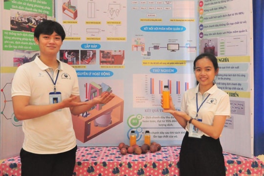 Máy hút dịch chanh dây của học trò Đắk Lắk được chọn thi quốc tế