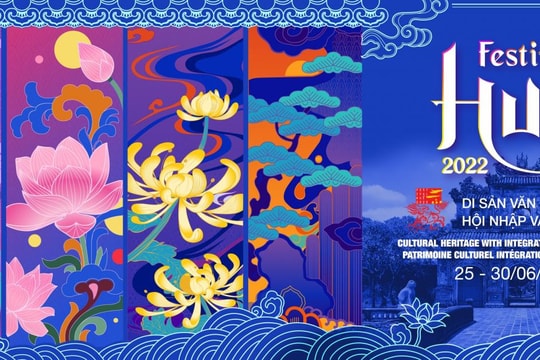 Poster của Festival Huế 2022 là hình ảnh của 4 mùa hoa