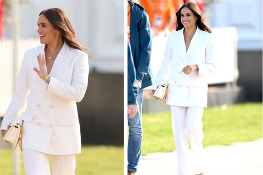 Bộ suit mới toanh của Meghan Markle đang gây bão: Nhìn đẳng cấp hơn thời ở Hoàng gia Anh bao nhiêu!