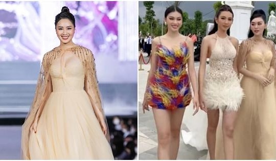 Hồng Diễm catwalk đụng hàng á hậu: U40 có hơn Tường San 21?