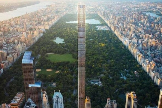 Tòa nhà chọc trời siêu mỏng nhất thế giới với chiều cao gần nửa cây số