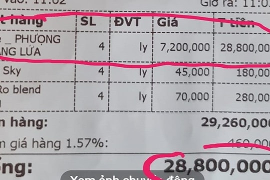 Ly cà phê ở Lâm Đồng có giá 7,2 triệu đồng: Chủ quán nói gì?