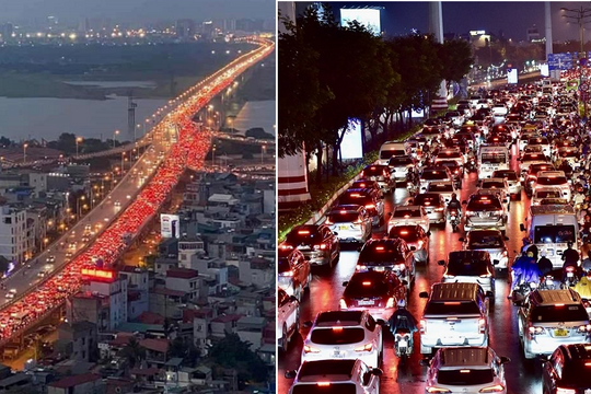 Ảnh tắc đường khủng khiếp nhất trong nhiều năm qua ở Hà Nội và TP.HCM