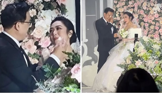 'Vua cá koi' và Hà Thanh Xuân bật khóc trong đám cưới: Giọt nước mắt hạnh phúc khi đã tìm thấy nhau
