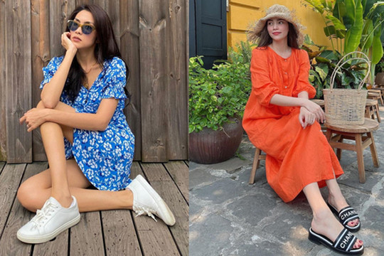 Sao Việt hay mix 4 kiểu giày dép này với váy liền để sành điệu "không góc chết"