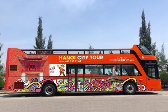 Miễn phí dịch vụ xe buýt 2 tầng “Hanoi City tour” cho các thành viên dự SEA Games 31