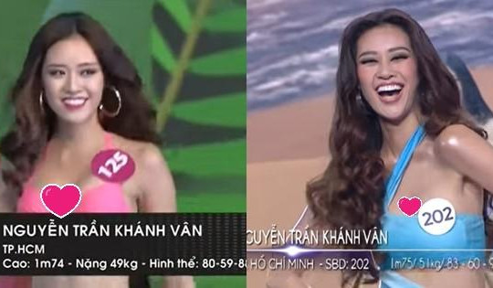 Hoa hậu Khánh Vân bị soi 'mỗi cuộc thi một chiều cao'