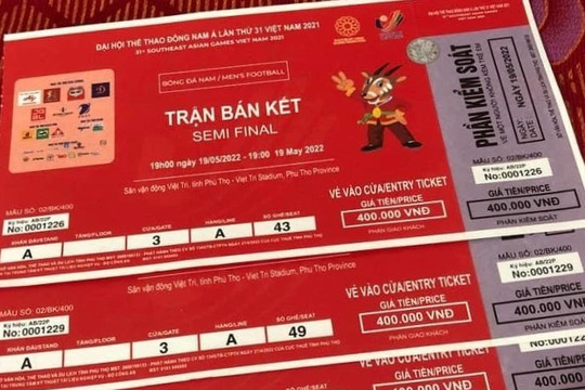 Vé "chợ đen" trận bán kết U23 Việt Nam tại SEA Games 31 tăng giá gấp 10 lần