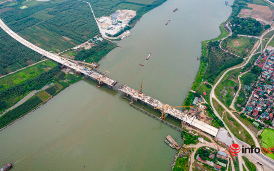 Cận cảnh cây cầu hơn 1.900 tỷ đồng ở Bắc Ninh, dự kiến thông xe vào cuối năm nay