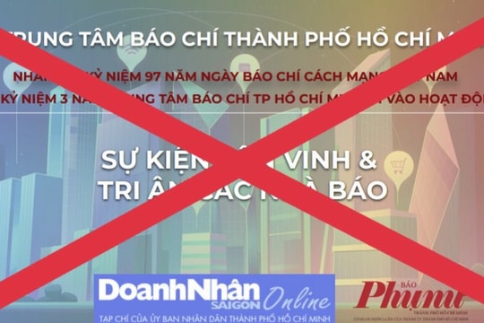 Thông tin kêu gọi "tài trợ tri ân nhà báo" là giả mạo