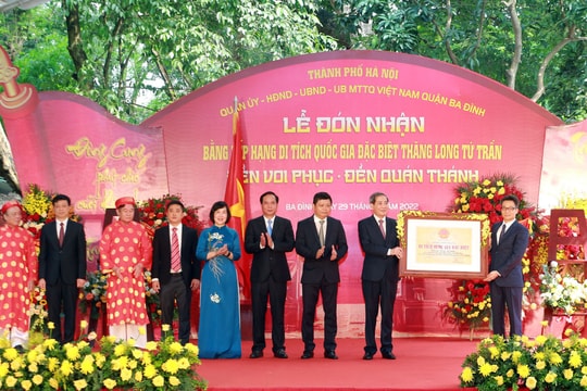 Đền Voi Phục, Đền Quán Thánh đón nhận Bằng xếp hạng Di tích quốc gia đặc biệt