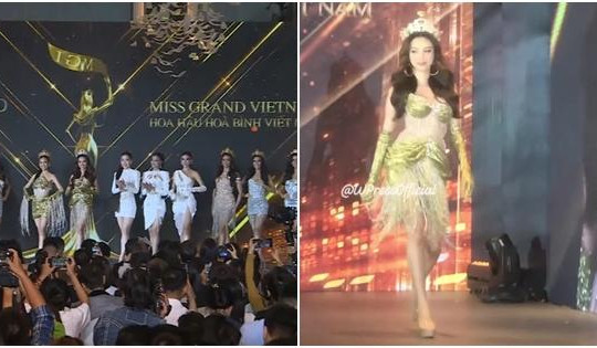 Hoa hậu Thùy Tiên cùng 3 Miss Grand Việt đọ catwalk với 10 Miss Grand Thái