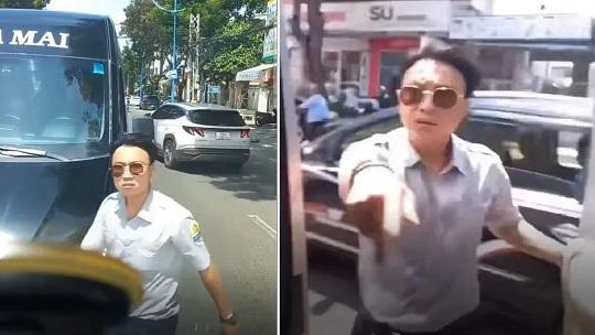 Tài xế xe khách Hoa Mai chạy lấn làn, 'hổ báo' đòi đánh người khi bị nhắc nhở