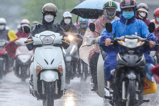 Thời tiết ngày 14/6: Bắc Bộ mưa dồn dập, nguy cơ ngập úng nhiều nơi
