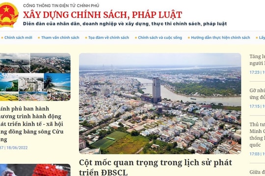 Cổng Thông tin điện tử Chính phủ ra mắt chuyên trang "XÂY DỰNG CHÍNH SÁCH, PHÁP LUẬT"