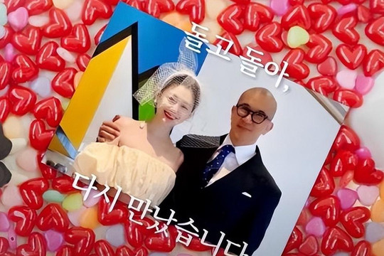 Ảnh cưới hiếm hoi của Từ Hy Viên và chồng mới xứ Hàn