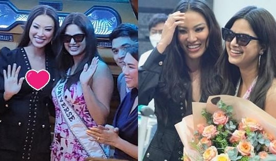 Miss Universe 2021 mặc sến, lộ body tròn trịa khi đến Việt Nam