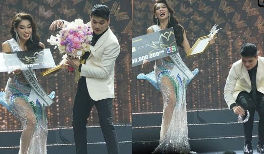Lê Thảo Nhi đánh rơi vương miện Á hậu 1 Hoa hậu Hoàn vũ Việt Nam 2022