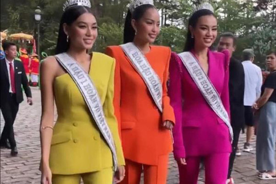Netizen đòi giải cứu trang phục sến súa Top 3 Miss Universe Vietnam