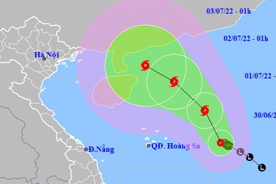 Áp thấp nhiệt đới sắp mạnh lên thành bão, hướng về phía Bắc