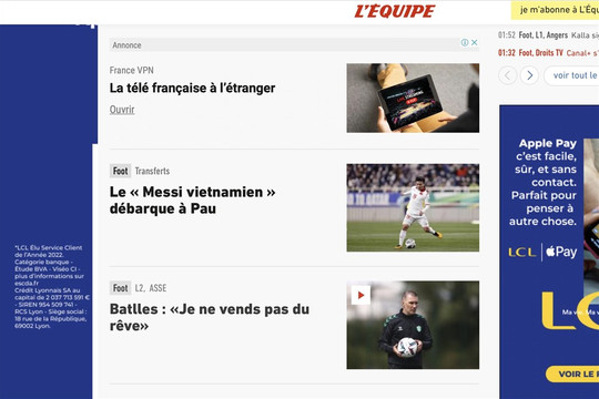 Báo Pháp nhấn mạnh Quang Hải là canh bạc của Pau FC