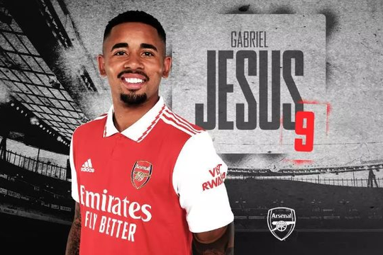 Arsenal chính thức nổ ‘bom tấn’ Gabriel Jesus, mặc áo số 9 ở Emirates