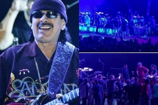 Carlos Santana ngất xỉu trên sân khấu ở Michigan vì nóng và mất nước