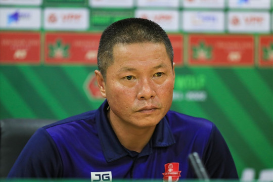 HLV Chu Đình Nghiêm chỉ ra nguyên nhân khiến Hải Phòng thua Hà Nội FC