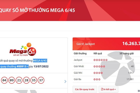 Đúng đêm rằm, trúng độc đắc Vietlott hơn 16 tỷ đồng