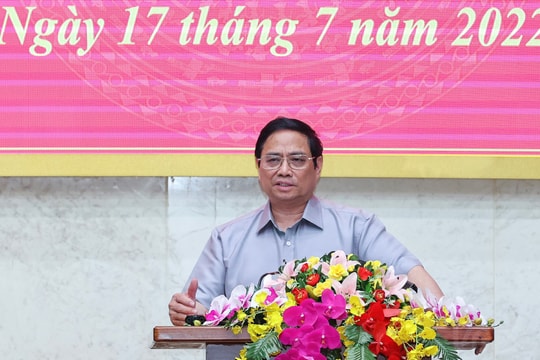 Thủ tướng: Hậu Giang tập trung tháo gỡ 'nút thắt' về hạ tầng và nhân lực, biến khát vọng thành hành động, biến tiềm lực thành nguồn lực phát triển