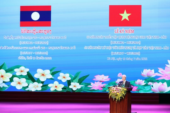 Diễn văn của Tổng Bí thư Nguyễn Phú Trọng tại Lễ kỷ niệm 60 năm Ngày thiết lập quan hệ ngoại giao và 45 năm Ngày ký Hiệp ước Hữu nghị và hợp tác Việt Nam-Lào