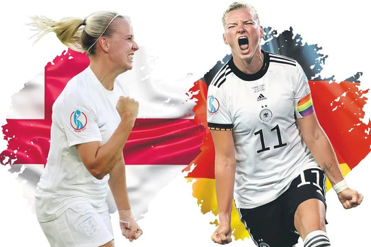 23 giờ 31/7: Chung kết EURO nữ:  Anh – Đức, lần đầu cho Anh hay lần thứ 9 cho Đức?