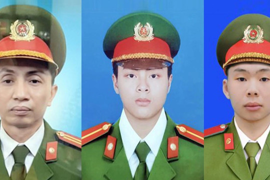 Thông tin lễ tang 3 chiến sĩ cảnh sát hy sinh khi chữa cháy