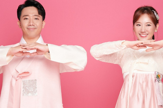 Trấn Thành và Hari Won diện hanbok Hàn Quốc mừng trung thu