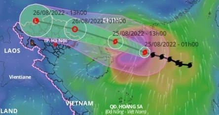 Chiều tối nay miền Bắc mưa dông lớn do ảnh hưởng bão