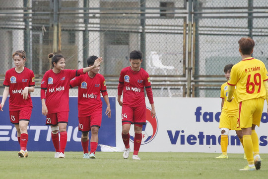 Đội nữ Hà Nội I tạm dẫn đầu bảng xếp hạng giải nữ vô địch quốc gia 2022