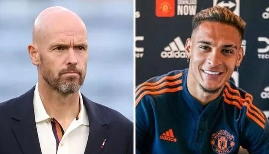 HLV Erik Ten Hag không chắc tân binh Antony kịp đấu Arsenal