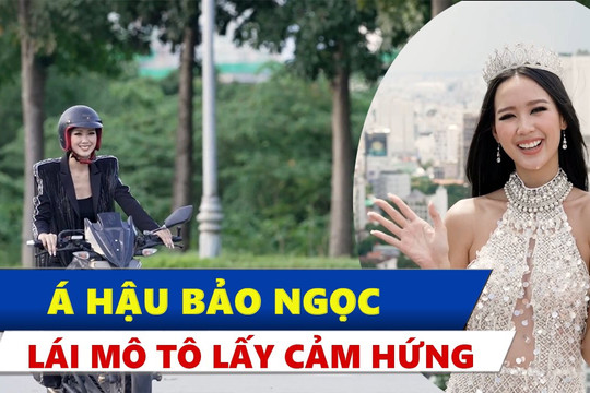 Á hậu Bảo Ngọc cao 1m85 lái mô tô trong clip giới thiệu thi Miss Intercontinental 2022