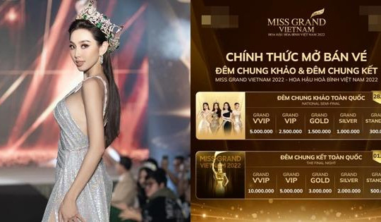 Dân mạng 'than trời' giá vé chung kết Miss Grand Vietnam 2022